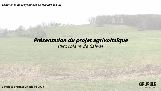 Présentation du projet agrivoltaïque du Parc solaire de Salival